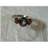 Image 7 : ***** FEATURE ITEM **** RING - 1 3/4 CARAT MYSTIC GEMSTONE & 2 1/5 CTW GARNET IN 925 STERLING SILVER