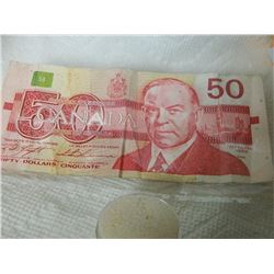 PAPER NOTE - CANADA - $50 - 1988