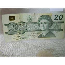 PAPER NOTE - CANADA - $20 - 1991