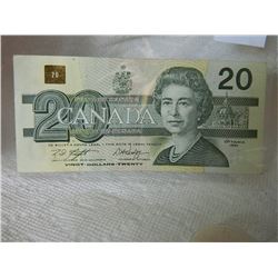 PAPER NOTE - CANADA - $20 - 1991