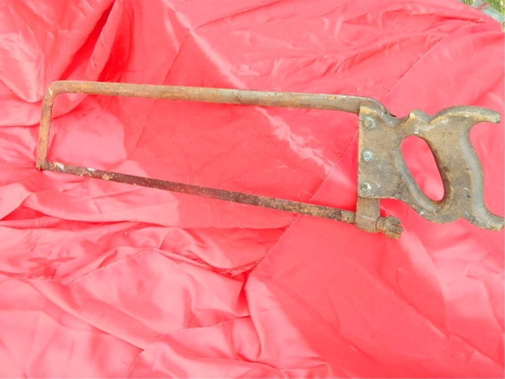 VINTAGE WOOD HANDLE MEAT SAW
