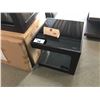 Image 1 : VALENCASA CAPTAIN 2 TIER DARK WOOD AND GLASS END TABLE