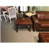 Image 2 : TRADITIONAL WALNUT SCROLLED LEG COFFEE TABLE AND 2 END TABLES SET