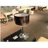 Image 2 : CHROME DROP GLASS FLOOR LAMP AND 2 TABLE LAMPS SET