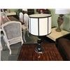 Image 2 : BLACK AND CHROME SHAPE DESIGN MODERN FLOOR LAMP AND TABLE LAMP SET