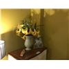 Image 2 : LOT OF WHITE CIRCULAR MIRROR, VASE AND ORNATE PICTURE FRAME