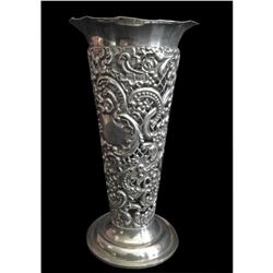 Late Victorian Silver Bud Vase by William Comyns