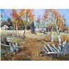 Image 1 : Signed Oil On Board Painting, Rural Cabin