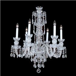 6-R-8 NF - 6 LIGHT CRYSTAL CHANDELIER WITH SWAROVSKI - 22" X 28"