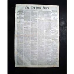 Original 1865 Newspaper, Abraham Lincoln Conspirators Assassination, John Surratt Arrest