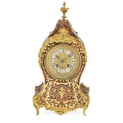 Y French Louis Xv Style Boulle Mantel Clock 19th Century 37cm High.