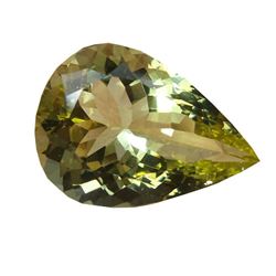 9.3 Ct 17.8x12.9 Mm Faceted Natural Golden Yellow Aquamarine Beryl Pear Cut