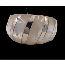 Sterling Silver Inlaid Mother of Pearl Dome Ring Size 7.75