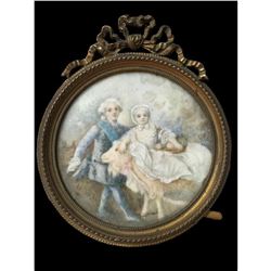 18th Century Miniature Porcelain Painting