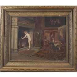 19thc French Parlor Scene