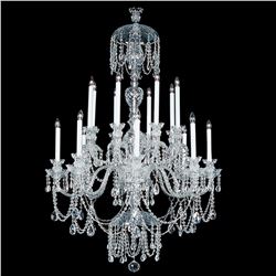 Winter Elegance - 16 Light Crystal Chandelier with Swarovski - 36" x 63"