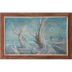 Lloyd Lozes Goff, Solar Eclipse Mexico, Acrylic and Oil Painting