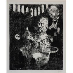 Jack Levine, The End of the Weimar Republic, Aquatint Etching