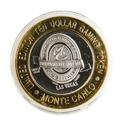 .999 Silver Monte Carlo Las Vegas, Nevada $10 Casino Limited Edition Gaming Toke