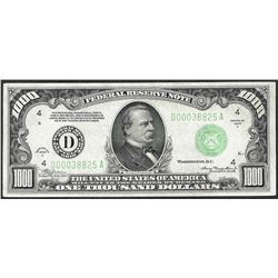 1934A $1,000 Federal Reserve Note Cleveland