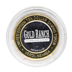 .999 Silver Gold Ranch Resort Verdi, Nevada $10 Casino Limited Edition Gaming To