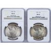 Image 1 : Lot of 1924-1925 $1 Peace Silver Dollar Coins NGC MS65