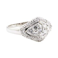 18KT White Gold 0.50 ctw Diamond Cluster Ring