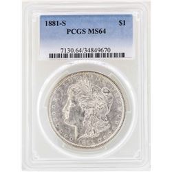 1881-S $1 Morgan Silver Dollar Coin PCGS MS64