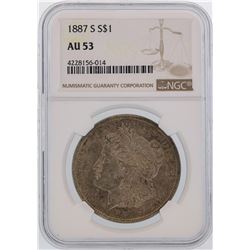 1887-S $1 Morgan Silver Dollar Coin NGC AU53