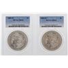 Image 1 : Lot of 1884-O & 1885-O $1 Morgan Silver Dollar Coins PCGS MS63