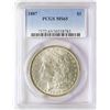 Image 1 : 1887 $1 Morgan Silver Dollar Coin PCGS MS65