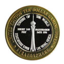 .999 Silver Stratosphere Las Vegas, Nevada $10 Casino Limited Edition Gaming Tok