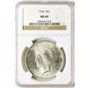 Image 1 : 1925 $1 Peace Silver Dollar Coin NGC MS65