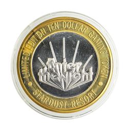 .999 Silver Stardust Resort Las Vegas, Nevada $10 Casino Limited Edition Gaming