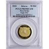 Image 1 : 2010 Belarus 50 Roubles Eagle Owl Gold Coin w/ Diamond Eyes PCGS PR69DCAM w/ COA