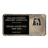 Image 2 : 500 Grain Sterling Silver Franklin Mint 100 Greatest Americans Ingot