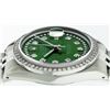 Image 6 : Rolex Men's Stainless Steel Green String Diamond 36MM Datejust Wristwatch