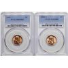 Image 1 : Lot of 1955 & 1955-D Lincoln Wheat Cent Coins PCGS MS65RD