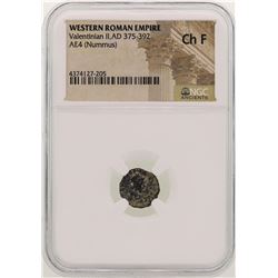 Valentinian ll 375-392 AD Ancient Western Roman Empire  Coin NGC Ch F