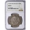 Image 1 : 1912H Nicaragua Cordoba Coin NGC AU53