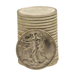Roll of (20) Brilliant Uncirculated 1947-D Walking Liberty Half Dollar Coins