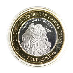 .999 Silver Four Queens Casino Hotel Las Vegas $10 Limited Edition Gaming Token