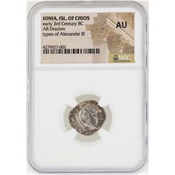 Early 3rd Century Ionia Isle of Chios Drachm Ancient Coin NGC AU