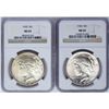 Image 1 : Lot of 1924-1925 $1 Peace Silver Dollar Coins NGC MS65