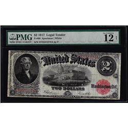 1917 $2 Legal Tender Note Fr.60 PMG Fine 12 Net