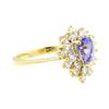 Image 1 : 18KT Yellow Gold 1.49 ctw Tanzanite and Diamond Ring