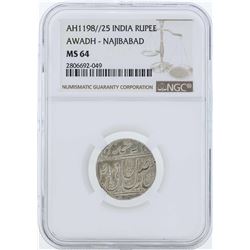 AH1198//25 India Rupee Coin NGC MS64