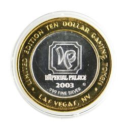 .999 Silver Imperial Palace Las Vegas, NV $10 Casino Limited Edition Gaming Toke