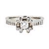 Image 2 : 18KT White Gold 0.55 ctw Diamond Ring