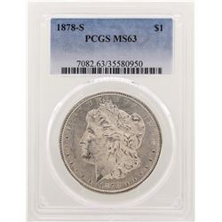 1878-S $1 Morgan Silver Dollar Coin PCGS MS63
